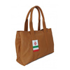 Torba skórzana XL na ramię - Włoska elegancja Camel VPA78C
