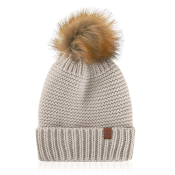 Czapka damska WINTER bialy