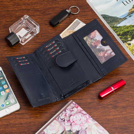 Portfel damski klasyczny - granatowy