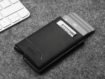 Portfel GOBI wykonany ze woskowanej skóry Hunter czarny