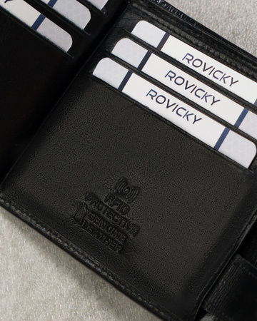 Portfel męski skórzany Cavaldi z zatrzaskiem i RFID - elegancka funkcjonalność