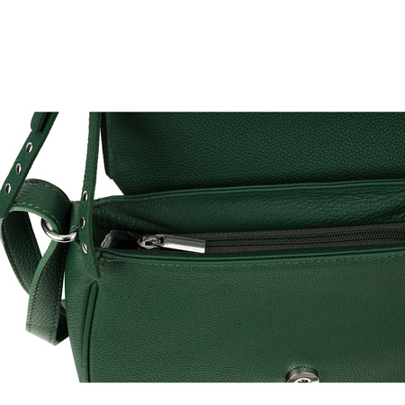 Torebka skórzana Canaletto – elegancka listonoszka w zielonym kolorze