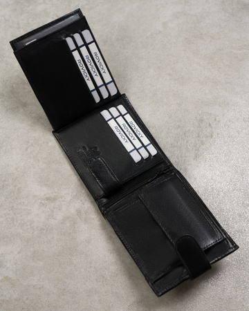 Portfel męski skórzany Cavaldi z zatrzaskiem i RFID - elegancka funkcjonalność