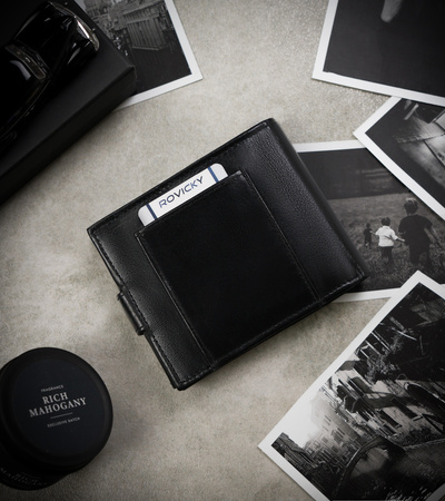 Portfel męski skórzany Cavaldi z zatrzaskiem i RFID - elegancka funkcjonalność