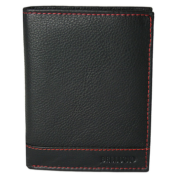 Portfel męski z ozdobnym przeszyciem