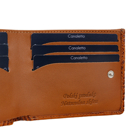 Portfel damski Canaletto krokodyli z ochroną RFID - elegancja i bezpieczeństwo