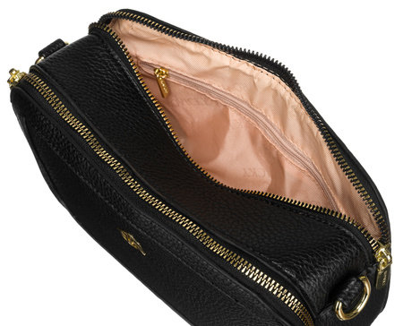 Torebka damska Rovicky z regulowanym paskiem na ramię - czarna elegancja