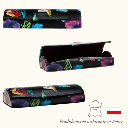 Etui na okulary BajuBaj z kolorowej skóry naturalnej