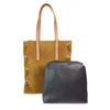 Zamszowa torba Shopper bag ,duży worek, kółka,  Vera Pelle pojemny Camel  WK745C