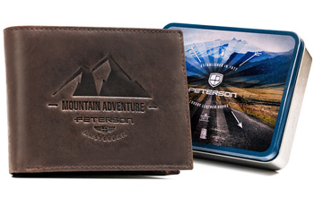 Portfel męski skórzany Peterson z tłoczeniem – wysoka jakość i styl