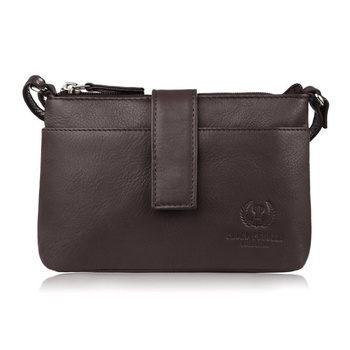 Torebka skórzana na ramię Paolo Peruzzi, ciemnobrązowa SI-39-BR