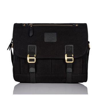 Zestaw męski torba męska na ramię vintage T-17 portfel męski T-03 Paolo Peruzzi ZUP-18-BL