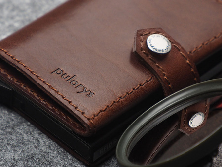 Portfel HIKER Go wykonany z roślinnie garbowanej skóry Nomad brązowy