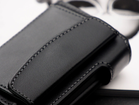 Portfel SOLO Max wykonany z miękkiej w dotyku skóry Italia czarny