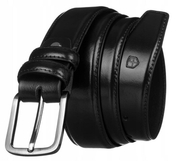 Skórzany, szeroki pasek męski z klasyczną klamrą - Peterson 115