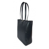 Duży shopper bag na ramię Vera Pelle , Włoska skórzana torba Szara - Grafit  SBKB11G
