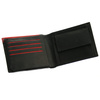Portfel męski z kolorową wstawką Bellugio - czarno-czerwony