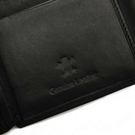 Portfel męski z kolorową wstawką Bellugio - czarno-czerwony