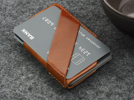 Portfel NAMIB wykonany z roślinnie garbowanej skóry Nomad koniak