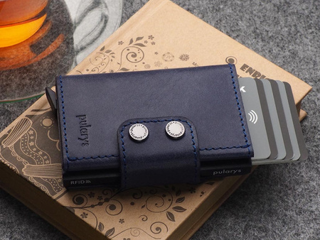 Portfel DOPPIO wykonany ze skóry Nomad granatowy