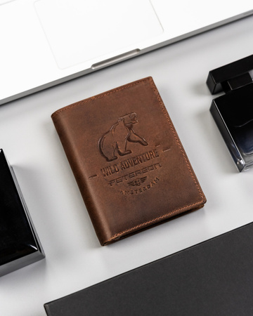 Portfel męski skórzany w pionie Peterson - duży, elegancki i praktyczny