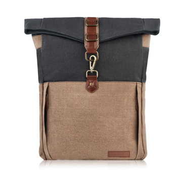 Pojemny czarny plecak męski vege Paolo Peruzzi E-06-MC