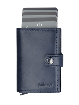 Portfel HIKER Go wykonany z roślinnie garbowanej skóry Nomad granatowy