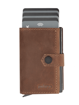 Portfel HIKER wykonany z polerowanej i woskowanej skóry Hunter koniak