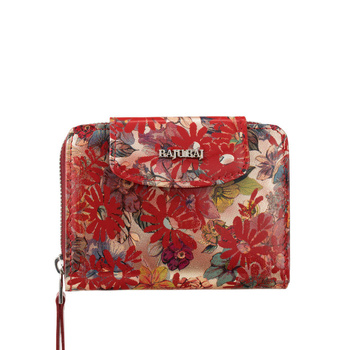 Portfel skórzany BajuBaj w eleganckim czerwonym kolorze dla kobiet