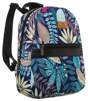 Plecak damski Rovicky w stylu miejskim z roślinnym wzorem