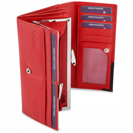 Damski skórzany portfel duży RFiD BELTIMORE