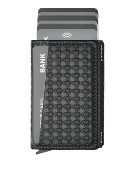 Portfel KANGOO - PEPIT Decor wykonany z delikatnej skóry Italia czarny