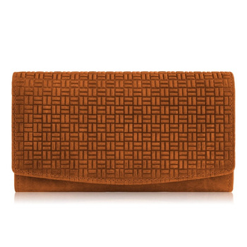 Elegancki portfel damski vintage w kolorze pomarańczowym - Paolo Peruzzi