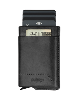 Portfel GOBI Wykonany z roślinnie garbowanej skóry Nomad czarny