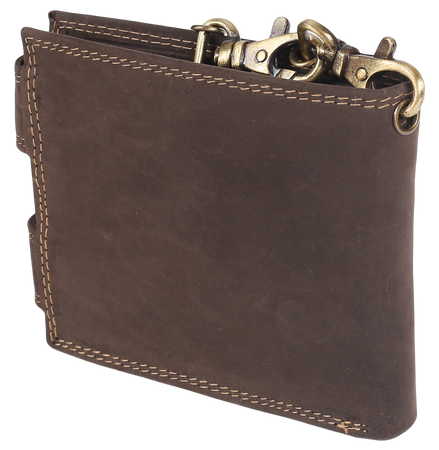 Portfel męski skórzany z RFID - Always Wild, brązowy, duży