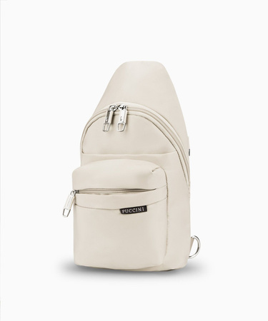 Plecak na jedno ramię Sling Bag - jasnobeżowy Puccini