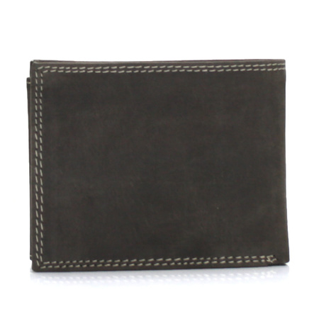 Portfel męski skóra nubuk Wild Tiger - ciemnobrązowy