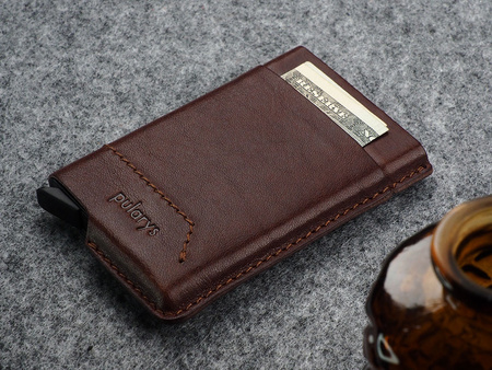 Portfel GOBI Wykonany z roślinnie garbowanej skóry Nomad brązowy