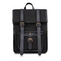 Plecaczek damski retro vintage miejski baweniany canvas skóra syntetyczna Paolo Peruzzi E-33-BL