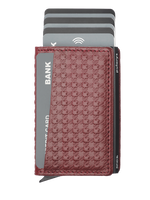 Portfel KANGOO - PEPIT Decor wykonany z delikatnej skóry Italia wiśniowy