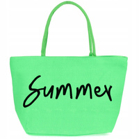 Duża torba plażowa gładka torebka summer lekka