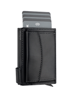 Portfel SOLO Max wykonany z miękkiej w dotyku skóry Italia czarny