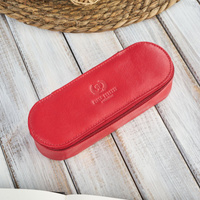 Skórzane etui na okulary piórnik czerwony Paolo Peruzzi T-82-RD