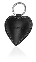 Brelok do kluczy w kształcie serca ze skóry naturalnej - Rovicky