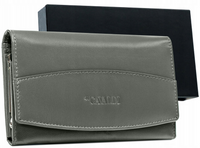 Duży, skórzany portfel damski na zatrzask - 4U Cavaldi