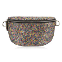 Saszetka damska skórzana w kwiaty Paolo Peruzzi T-36-D