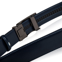 Skórzany pasek męski ELITE granatowy 125-cm