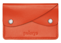 Portfel RETRO wykonany z miękkiej skóry Italia pomarańczowy