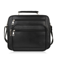 Torba skórzana męska na ramię i do ręki czarna Paolo Peruzzi T-126-BL