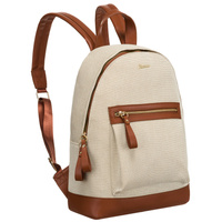 Plecak miejski damski Peterson w beżowo-brązowym kolorze z kieszonką